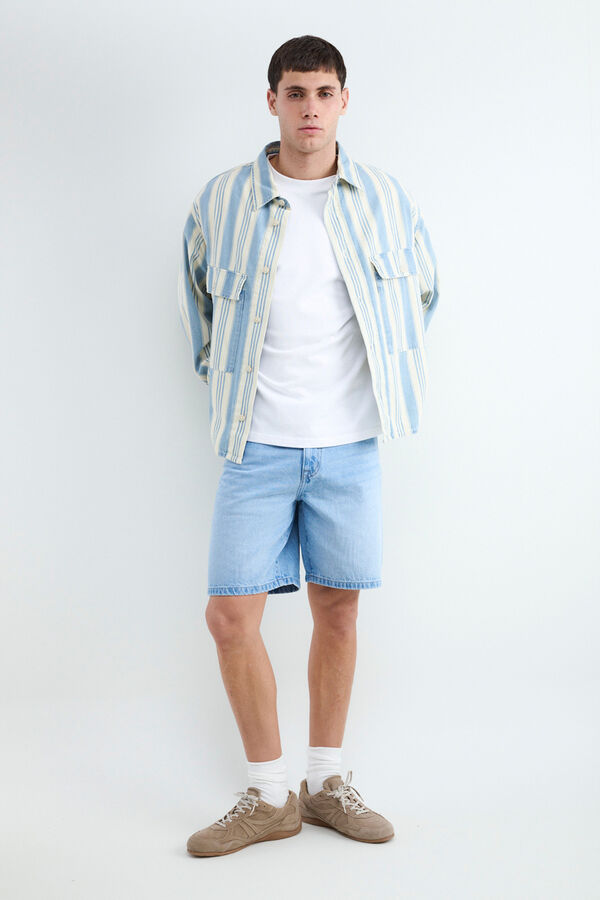 Balmohk Camisa de manga comprida cropped azul