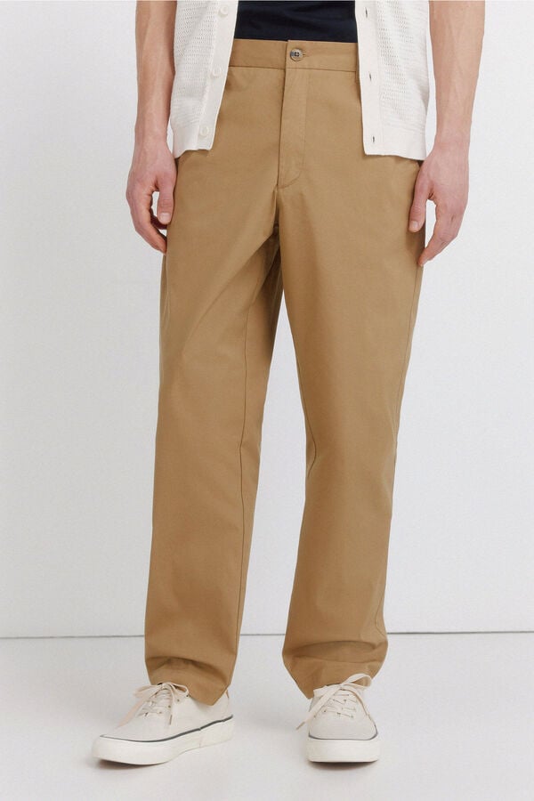 Springfield Cal&ccedil;as chino leves relaxed fit camel