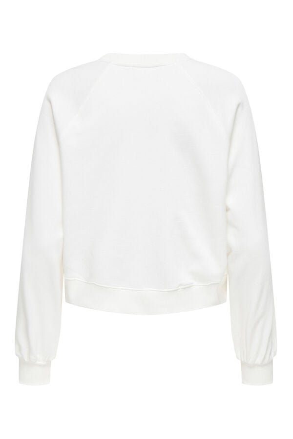 Only Sudadera dibujo frontal blanco