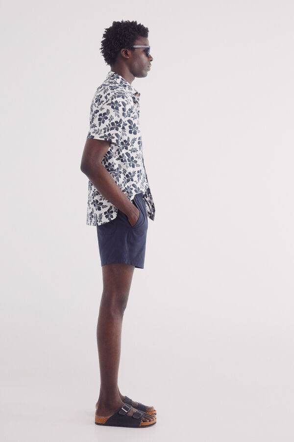 Springfield Fato de banho liso azul