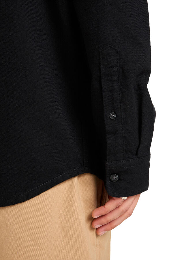 Quiksilver Motherfly Solid - Camisa de manga larga para hombre negro