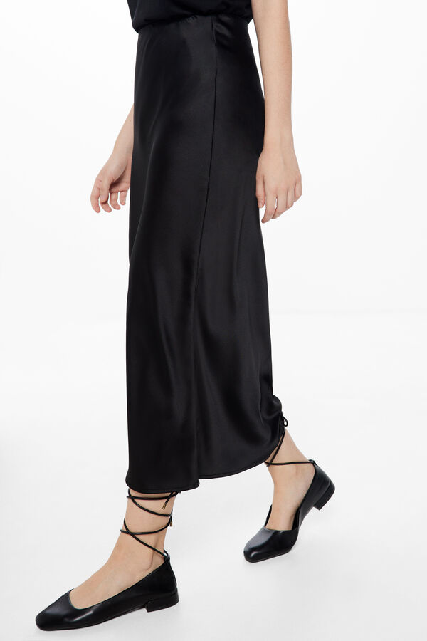 Springfield Falda Larga Satinada negro
