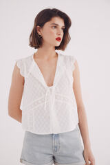 Springfield Blusa com la&ccedil;os branco