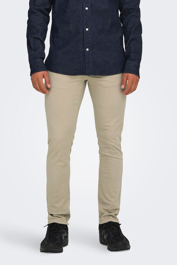 Only & Sons Jeans slim fit masculino cinzento