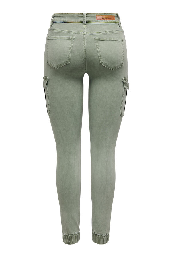 Only Cal&ccedil;as cargo slim fit verde