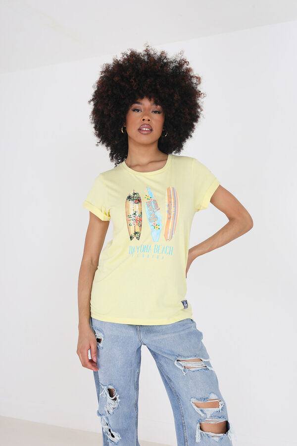 Springfield T-shirt manga curta estampada  cor