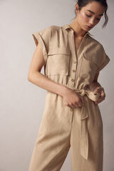 Springfield Mono Camisero Lino tostado