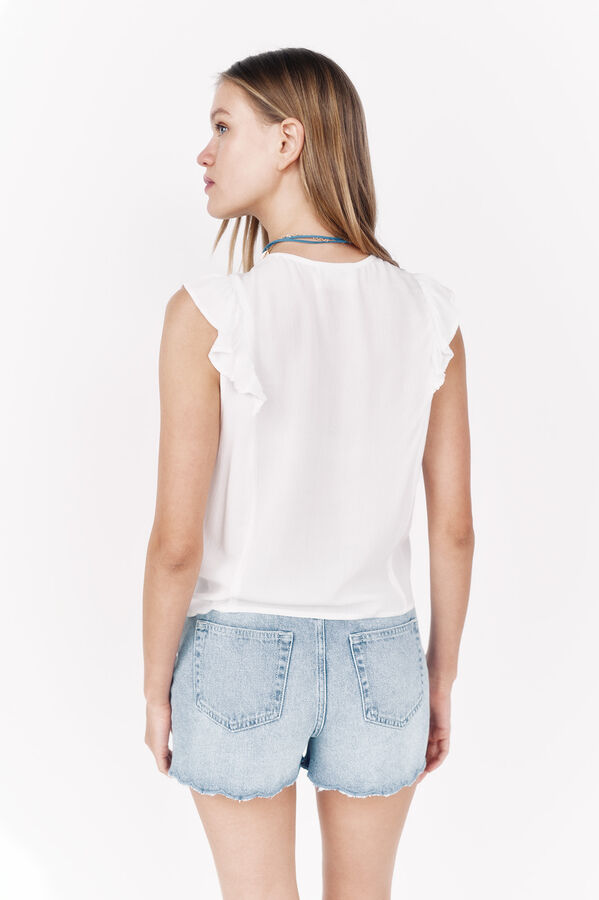 La Vecina Rubia Blusa "SOL" bambula - La Vecina Rubia blanco