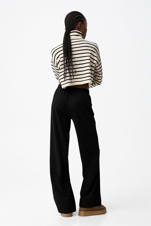 Tiffosi Young Cal&ccedil;a Palazzo de Cetim preto