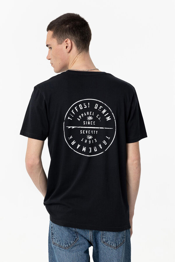 Tiffosi Camiseta con Estampado en Espalda azul