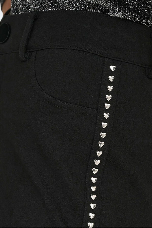 Only Legging com tachas laterais preto