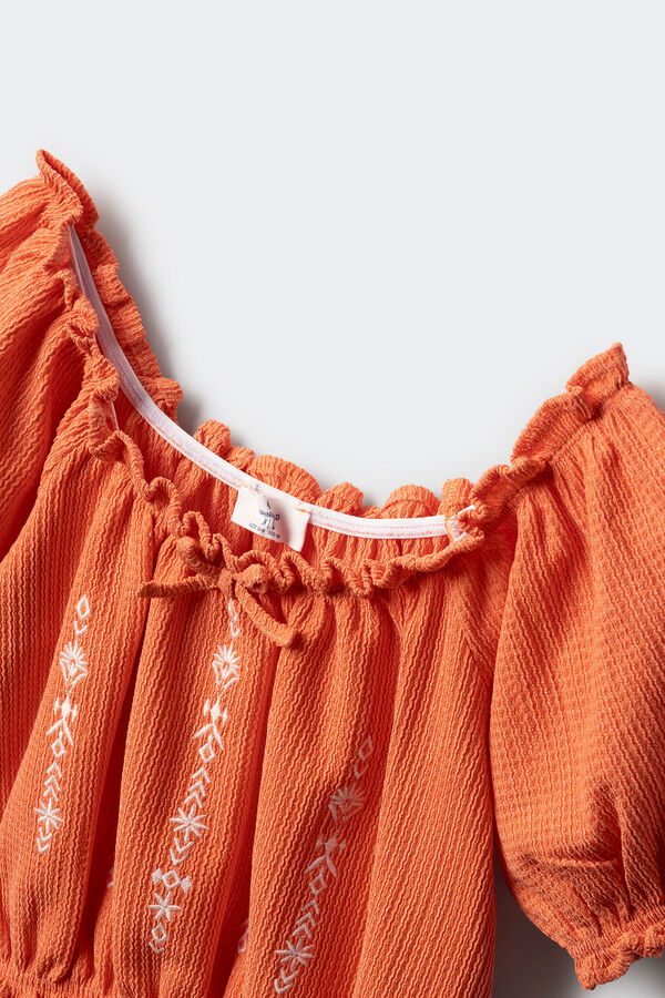 Springfield Kids Blusa franzida para meninas vermelho