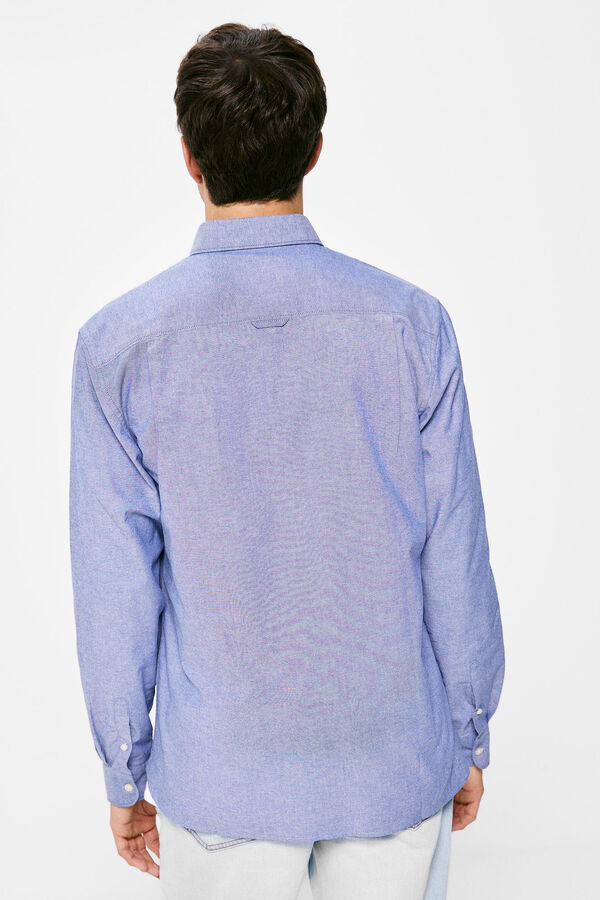 Springfield Camisa pintpoint color azul medio