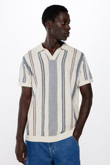 Springfield Jersey manga corta cuello polo rayas gris