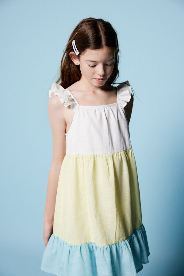 Springfield Kids Vestido tricolor ni&ntilde;a amarillo