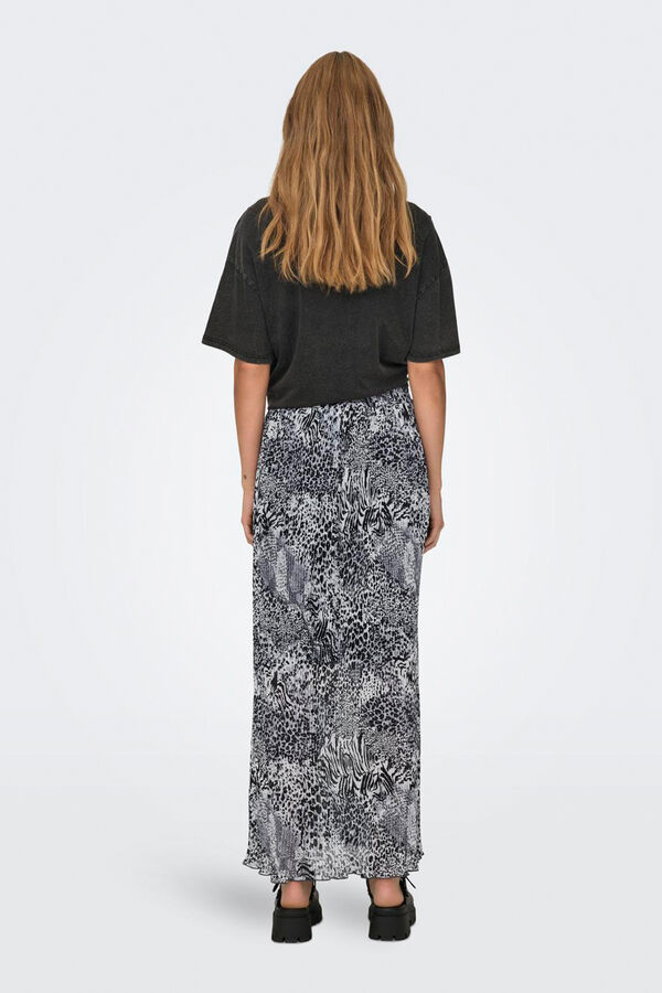 Only Falda larga plisada gris