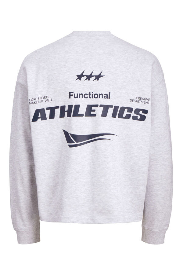 Jack & Jones sweatshirt cropped com itens essenciais para atletismo branco