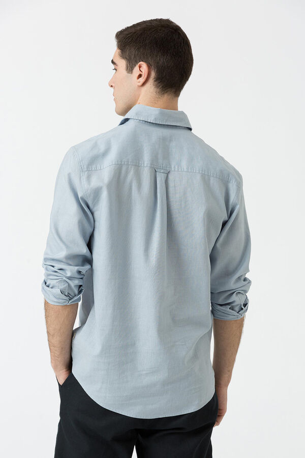 Tiffosi Camisa de lino azul