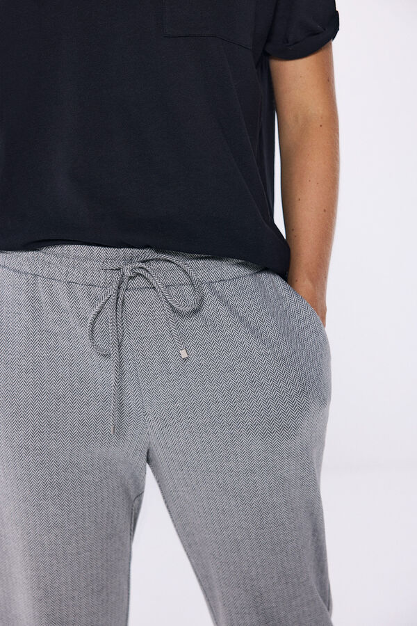 Springfield Pantal&oacute;n jogger punto circular gris