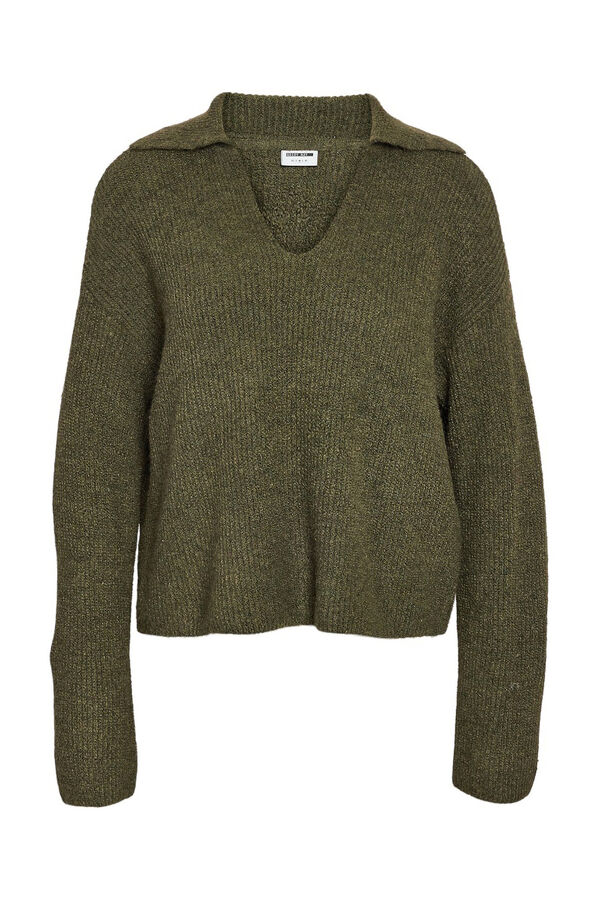 Noisy May Jersey con cuello en V verde