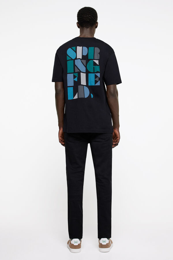 Springfield Pantal&oacute;n 5 bolsillos color skinny lavado negro