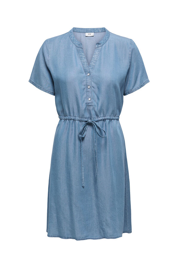 JDY Vestido curto jeans azul