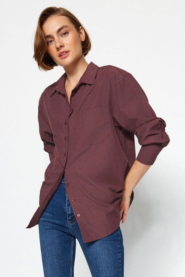 Trendyol Camisa de algod&atilde;o cru