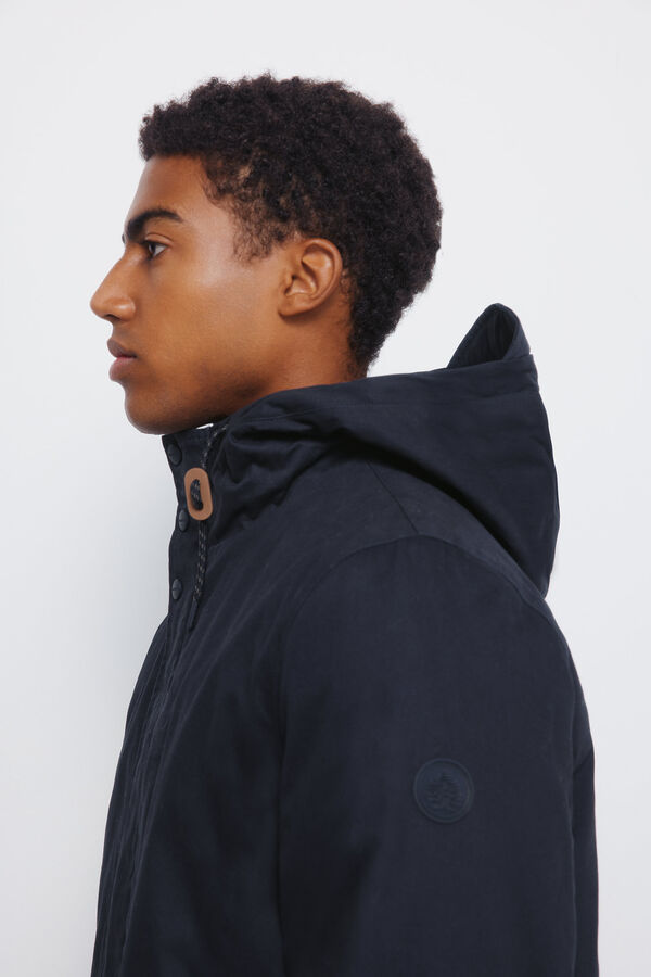 Springfield Parka curta acolchoada azul
