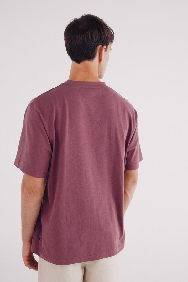 Springfield Camiseta japonesa com ondas vermelho