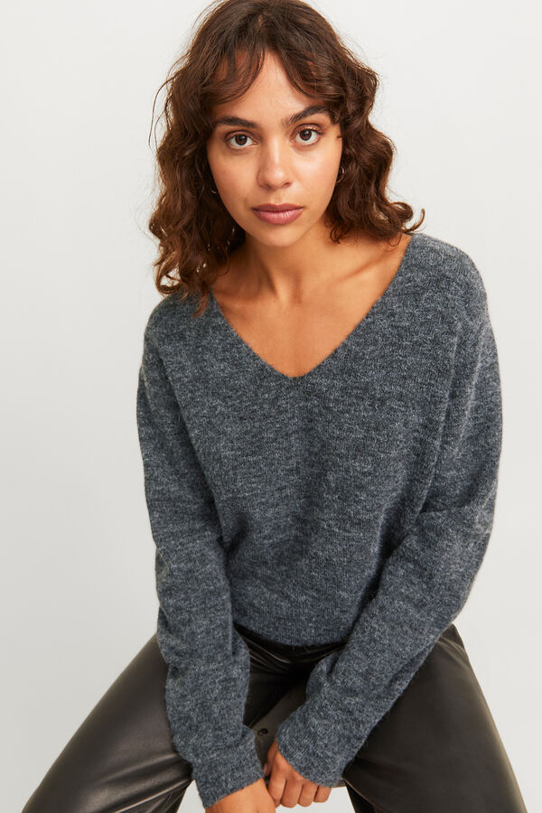 Jack & Jones Camisola gola em bico cinzento