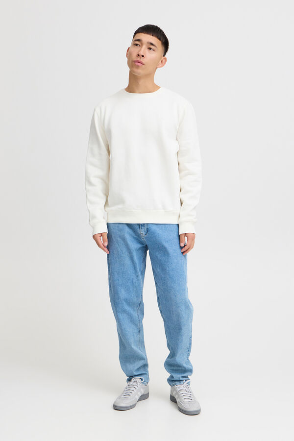 Blend Sudadera Cuello Redondo blanco