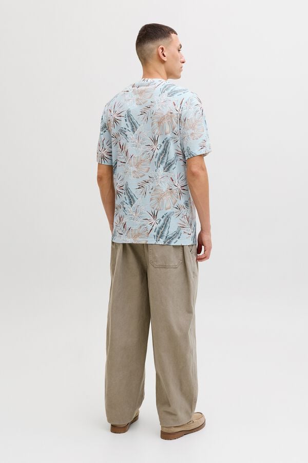 Jack & Jones T-shirt regular fit estampada azul