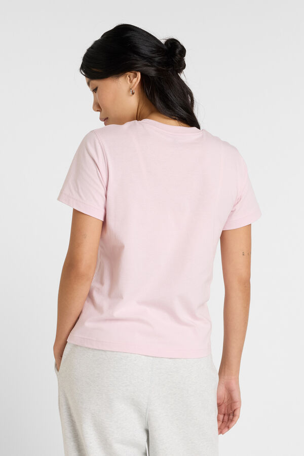 New Balance Camiseta New Balance Jersey Stacked Logo rosa