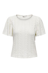 Only Top gola redonda branco