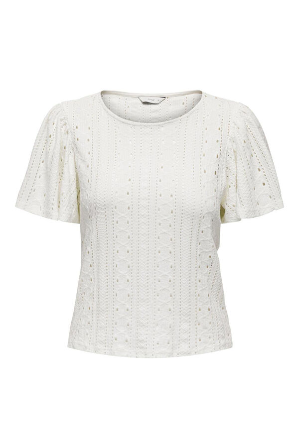 Only Top gola redonda branco