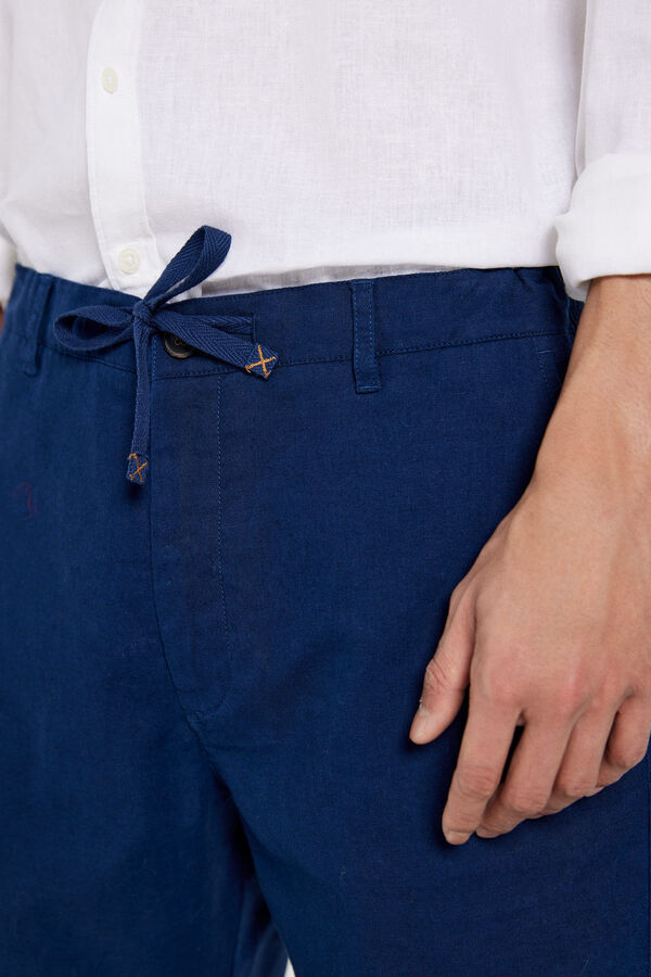 Springfield Bermudas linho azul