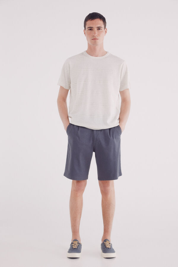 Springfield Camisola manga curta estrutura cinzento