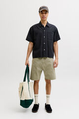 Jack & Jones Bermuda loose de algod&oacute;n kaki