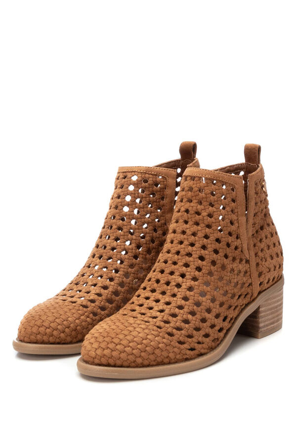 XTI bota feminina de camur&ccedil;a  cru