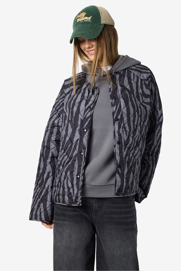 Noisy May Jaqueta acolchoada leve cinzento