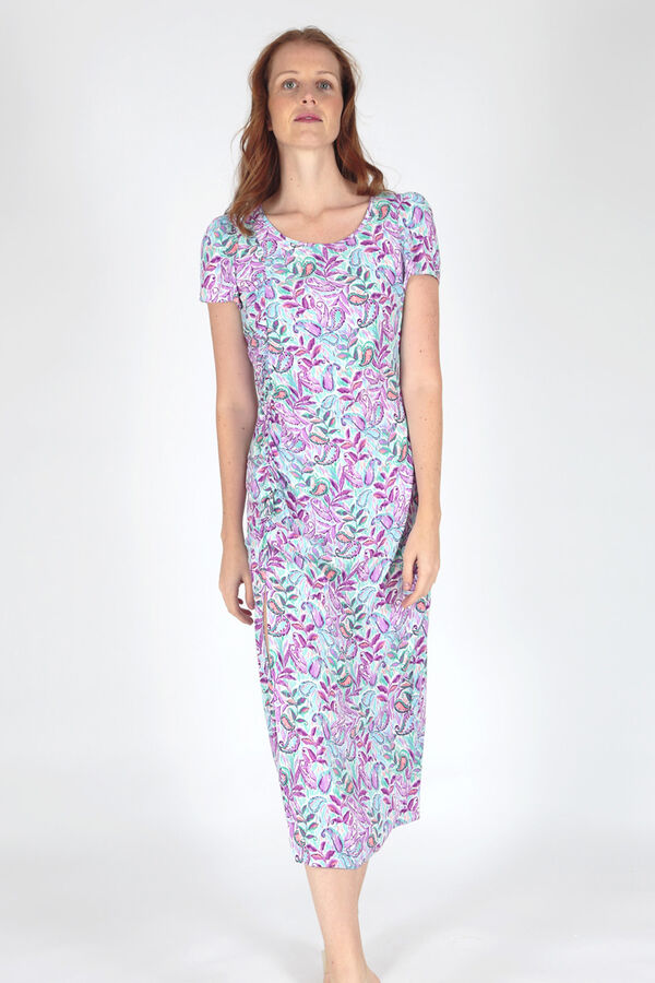 Brave Soul Vestido estampado de manga curta estampado