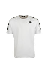 Kappa T-shirt de manga curta em algod&atilde;o b&aacute;sica branco