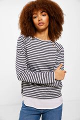 Springfield Camiseta Bimateria Botones azul