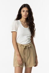 Tiffosi T-shirt com bordado ingl&ecirc;s branco