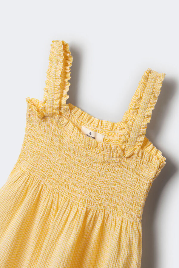 Springfield Kids Vestido textura ni&ntilde;a amarillo