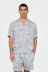 Only & Sons Camisa manga curta estampada branco
