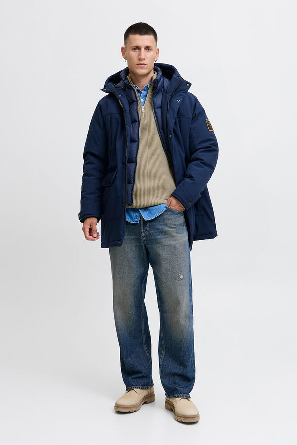 Jack & Jones Jersey cuello cremallera gris