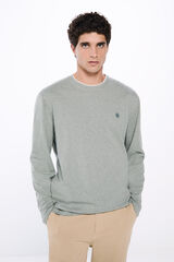 Springfield Camiseta manga larga doble melange verde