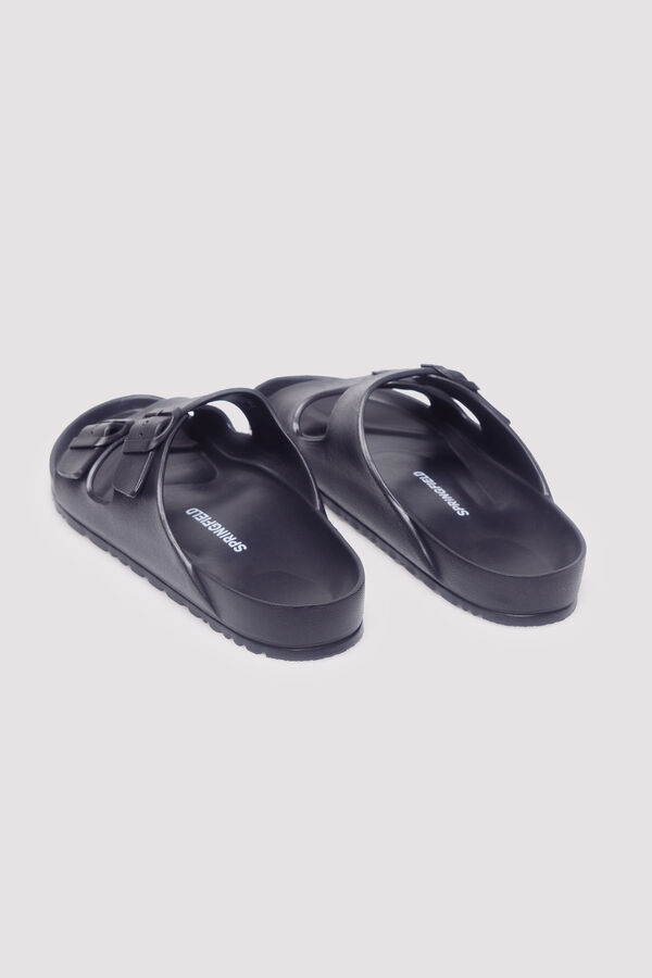 Springfield Sandália com fivela emborrachada preto