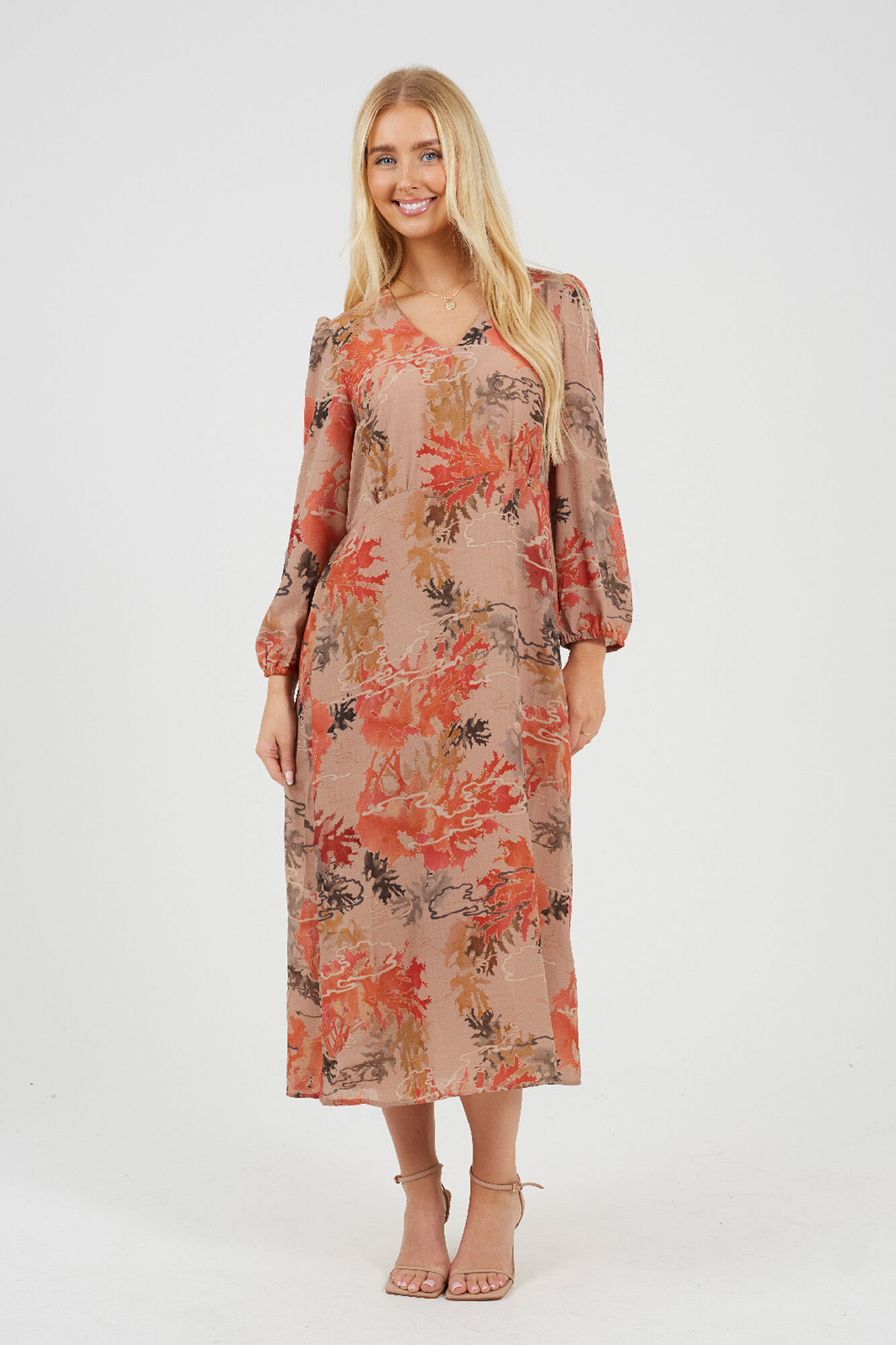 Brave Soul Vestido largo estampado
